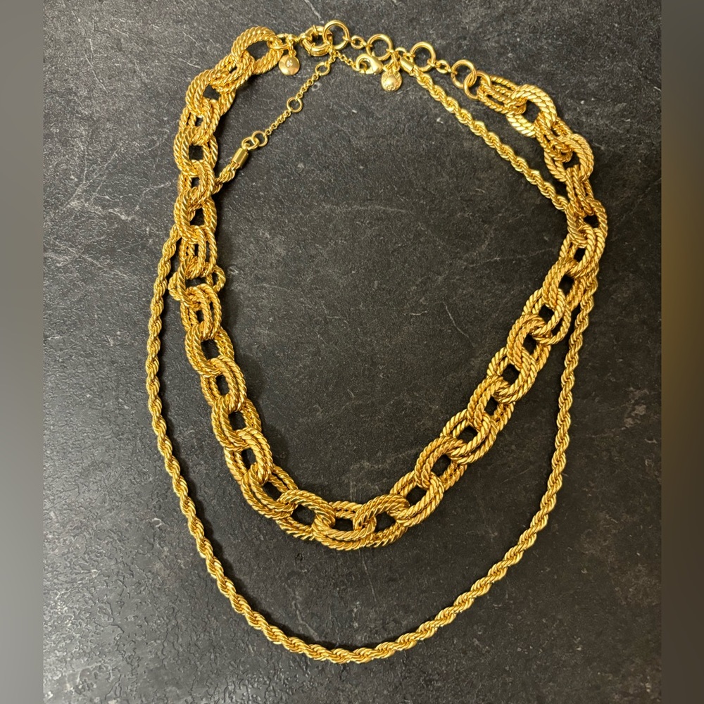 J. Crew Gold Chain Necklace Set